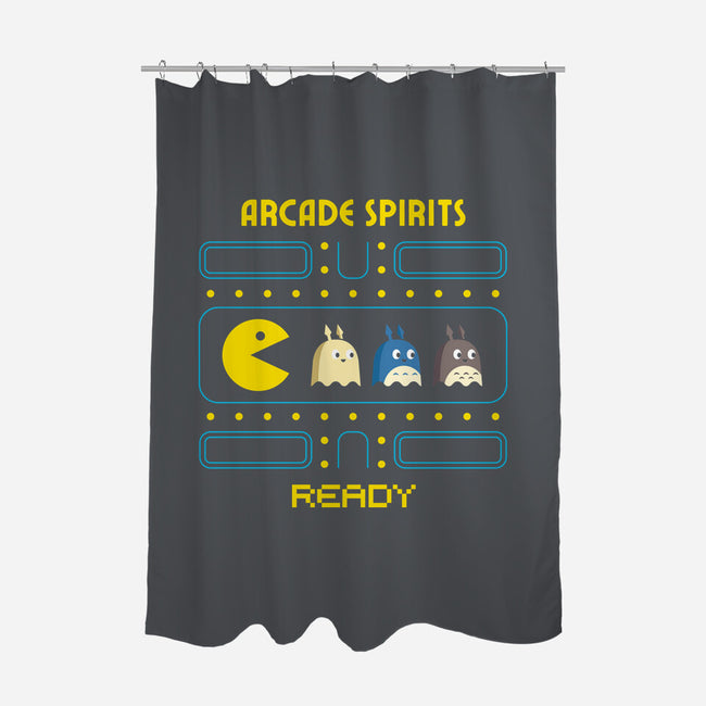 Natural Arcade Spirits-none polyester shower curtain-Logozaste