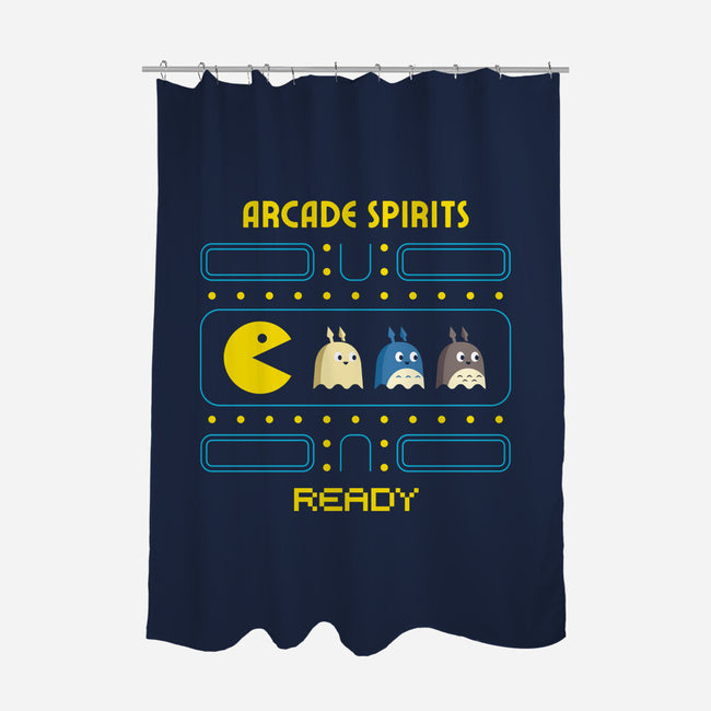 Natural Arcade Spirits-none polyester shower curtain-Logozaste