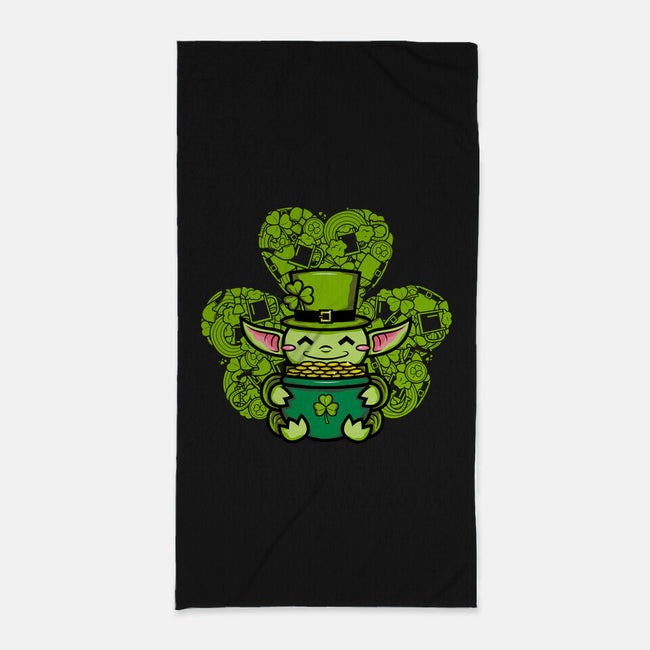 The Child From St. Patty's Day-none beach towel-krisren28