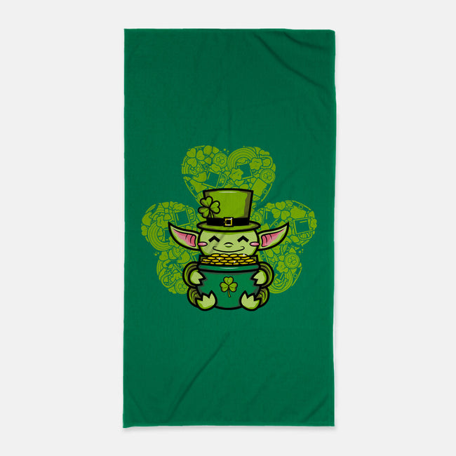 The Child From St. Patty's Day-none beach towel-krisren28