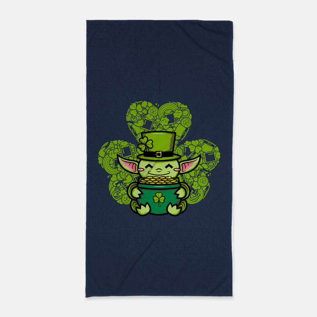 The Child From St. Patty's Day-none beach towel-krisren28
