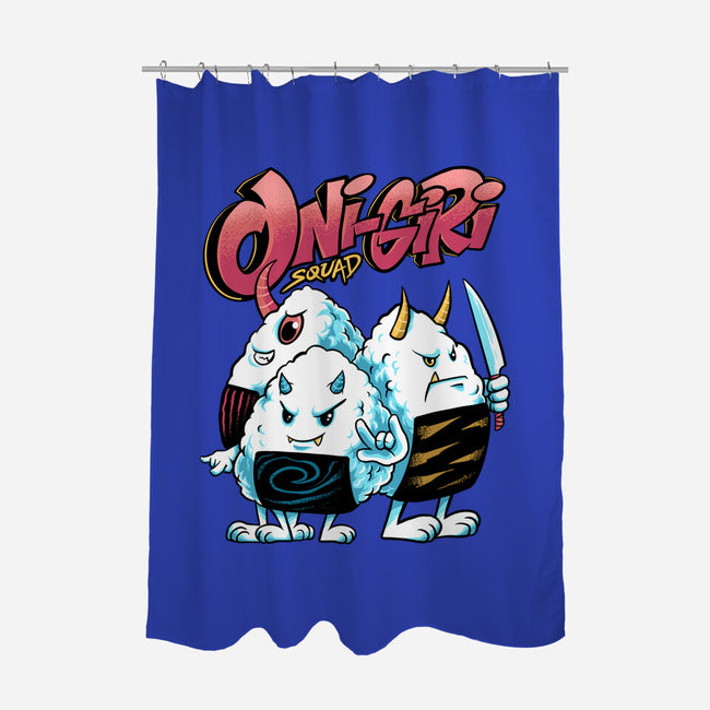 Onigiri-none polyester shower curtain-spoilerinc