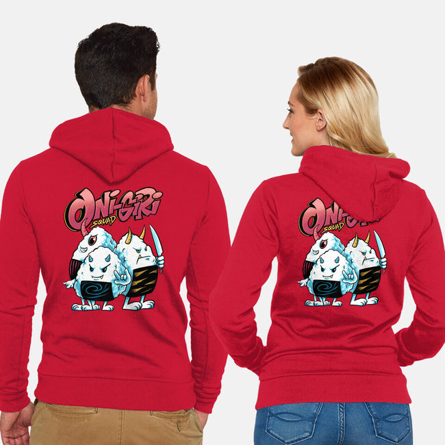 Onigiri-unisex zip-up sweatshirt-spoilerinc