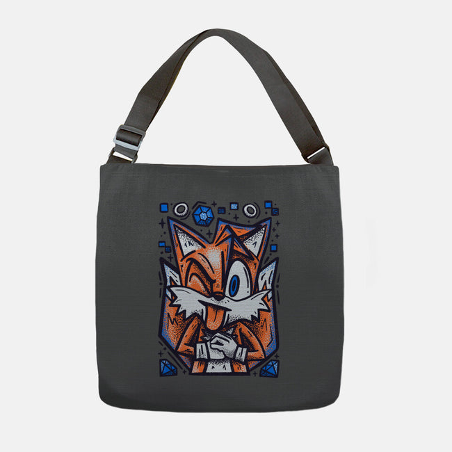 Fast Flying Fox-none adjustable tote bag-Aarons Art Room