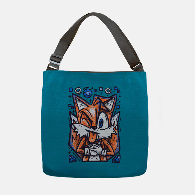 Fast Flying Fox-none adjustable tote bag-Aarons Art Room