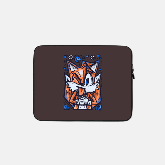 Fast Flying Fox-none zippered laptop sleeve-Aarons Art Room
