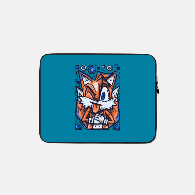 Fast Flying Fox-none zippered laptop sleeve-Aarons Art Room