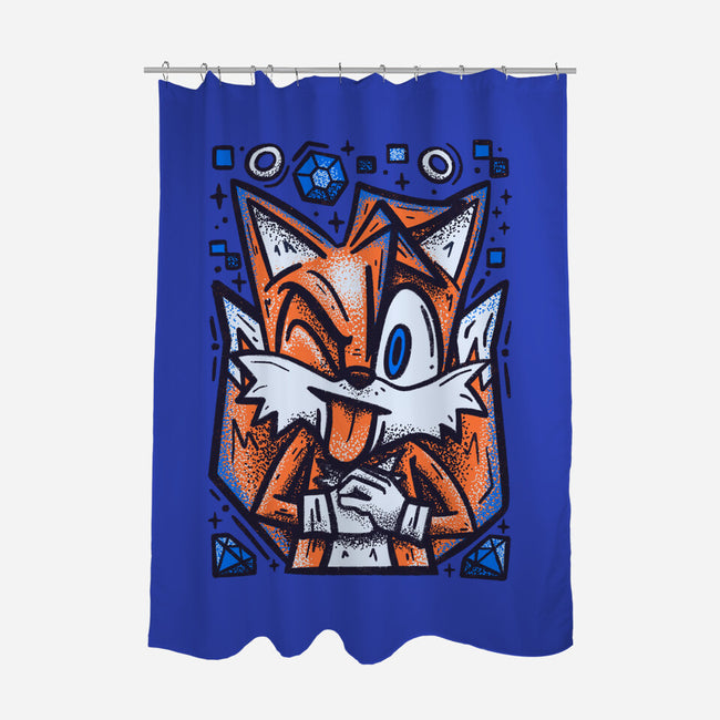Fast Flying Fox-none polyester shower curtain-Aarons Art Room