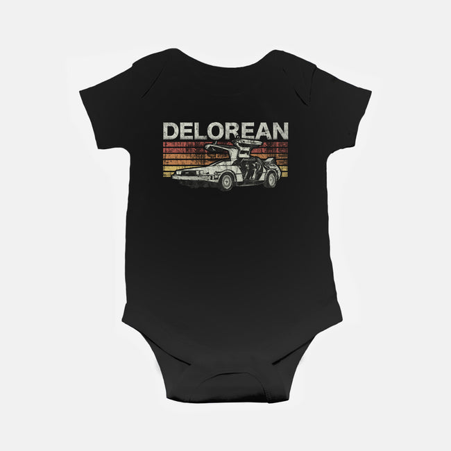 Retro Delorean-baby basic onesie-fanfreak1