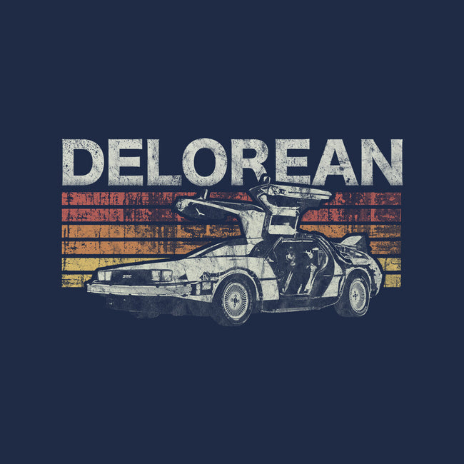 Retro Delorean-none indoor rug-fanfreak1