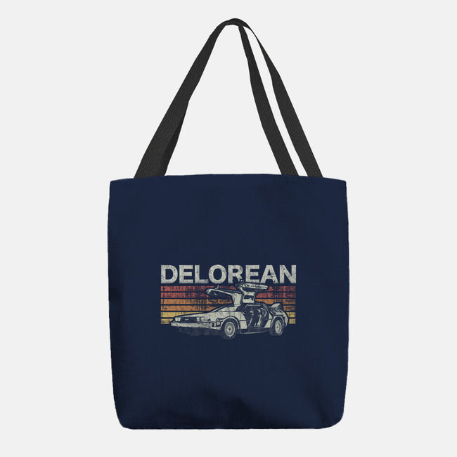 Retro Delorean-none basic tote bag-fanfreak1