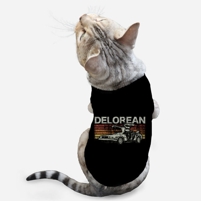 Retro Delorean-cat basic pet tank-fanfreak1