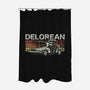 Retro Delorean-none polyester shower curtain-fanfreak1
