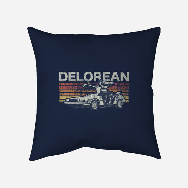 Retro Delorean-none removable cover w insert throw pillow-fanfreak1
