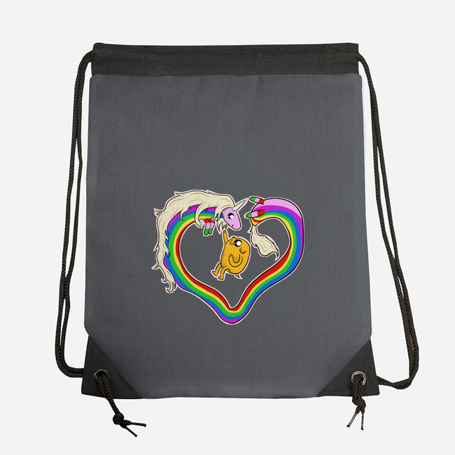 Rainbow Love-none drawstring bag-nickzzarto