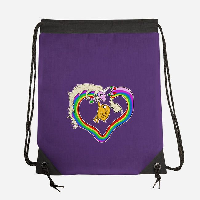 Rainbow Love-none drawstring bag-nickzzarto