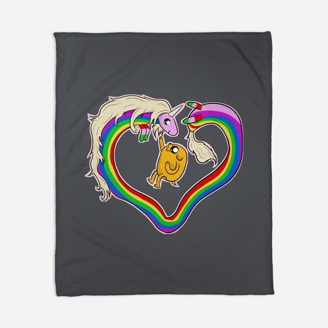 Rainbow Love-none fleece blanket-nickzzarto