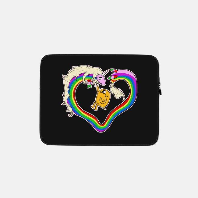 Rainbow Love-none zippered laptop sleeve-nickzzarto