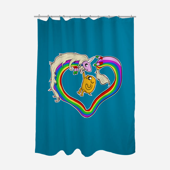 Rainbow Love-none polyester shower curtain-nickzzarto