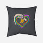 Rainbow Love-none removable cover w insert throw pillow-nickzzarto