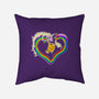 Rainbow Love-none removable cover w insert throw pillow-nickzzarto