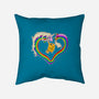 Rainbow Love-none removable cover w insert throw pillow-nickzzarto
