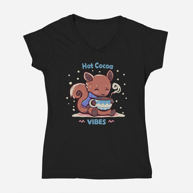 Hot Cocoa Vibes-womens v-neck tee-TechraNova