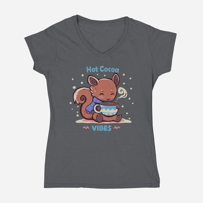 Hot Cocoa Vibes-womens v-neck tee-TechraNova