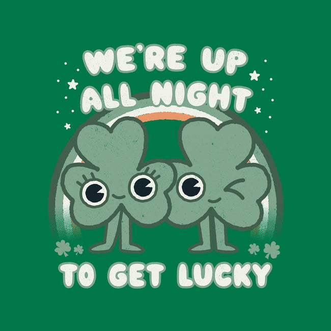 Shamrock Get Lucky-womens basic tee-Weird & Punderful