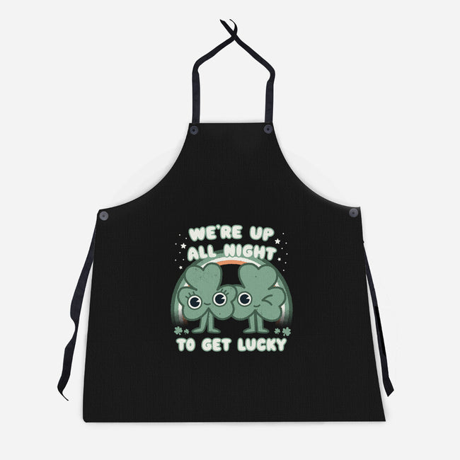 Shamrock Get Lucky-unisex kitchen apron-Weird & Punderful