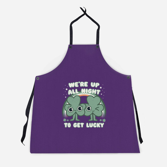 Shamrock Get Lucky-unisex kitchen apron-Weird & Punderful