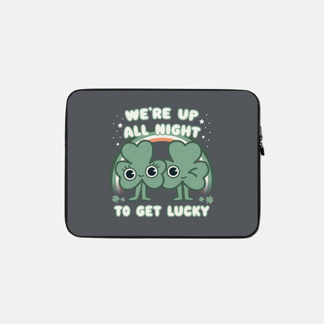 Shamrock Get Lucky-none zippered laptop sleeve-Weird & Punderful