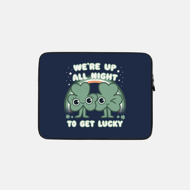 Shamrock Get Lucky-none zippered laptop sleeve-Weird & Punderful