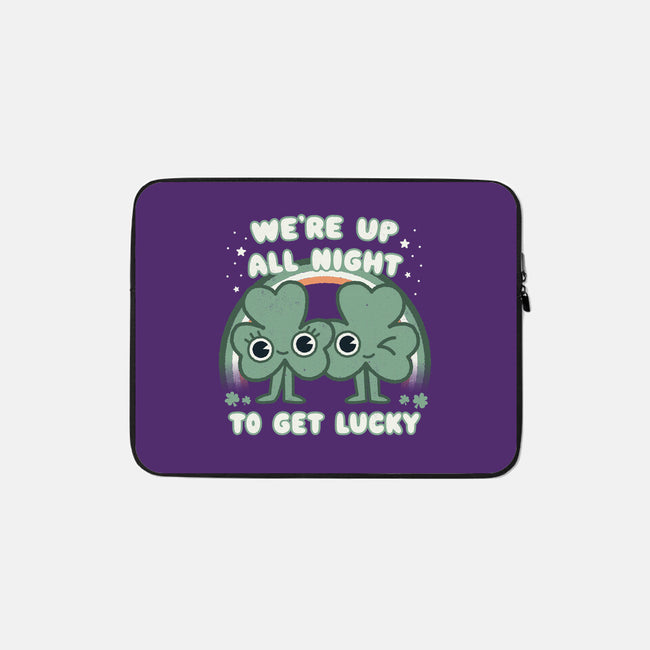 Shamrock Get Lucky-none zippered laptop sleeve-Weird & Punderful