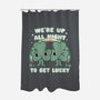 Shamrock Get Lucky-none polyester shower curtain-Weird & Punderful