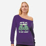 Shamrock Get Lucky-womens off shoulder sweatshirt-Weird & Punderful