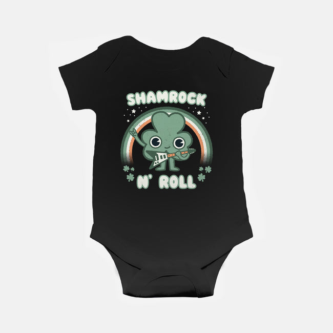 Shamrock N Roll-baby basic onesie-Weird & Punderful