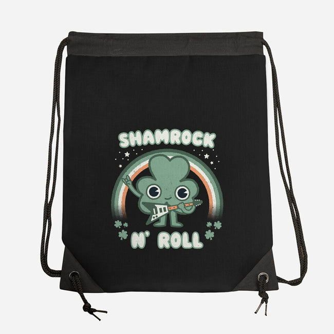 Shamrock N Roll-none drawstring bag-Weird & Punderful