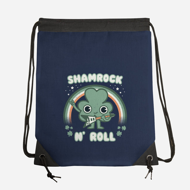 Shamrock N Roll-none drawstring bag-Weird & Punderful