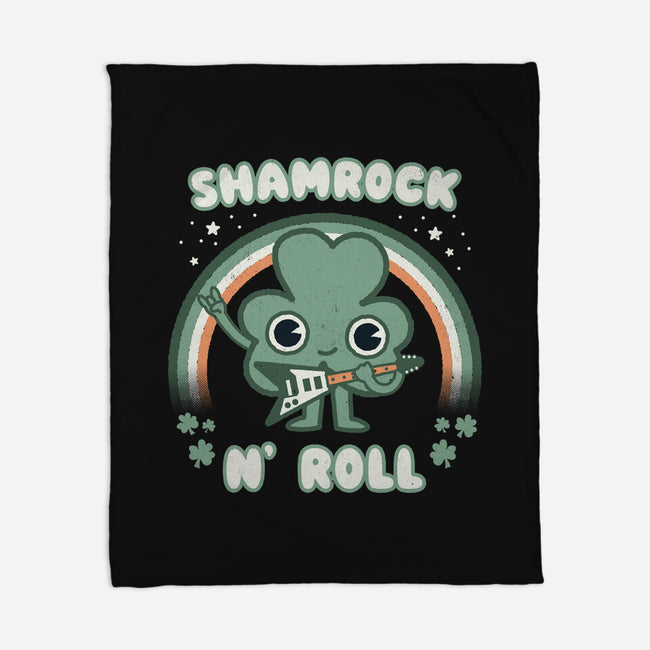 Shamrock N Roll-none fleece blanket-Weird & Punderful