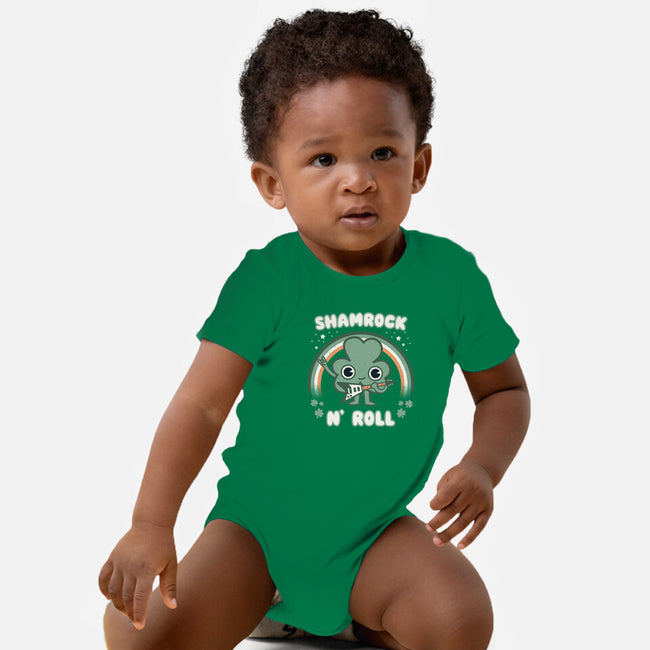 Shamrock N Roll-baby basic onesie-Weird & Punderful