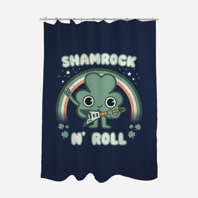 Shamrock N Roll-none polyester shower curtain-Weird & Punderful