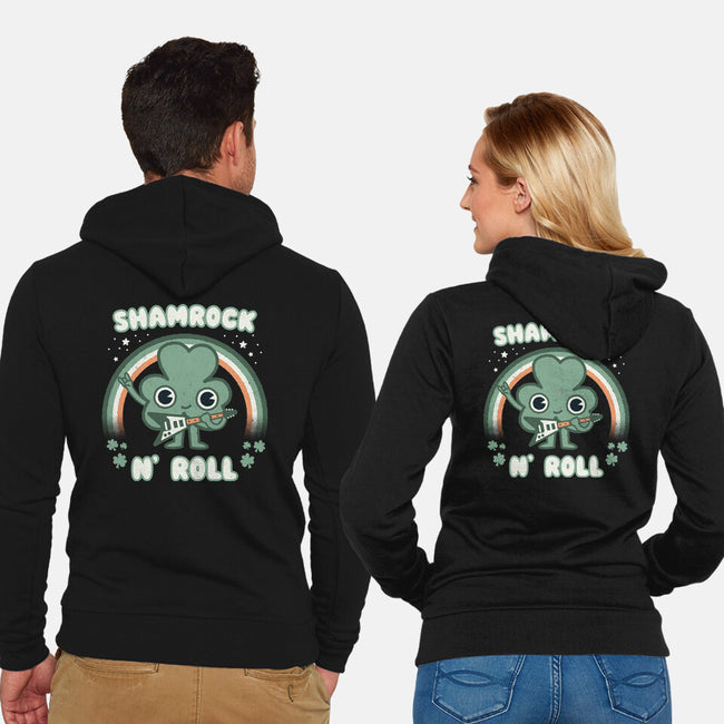 Shamrock N Roll-unisex zip-up sweatshirt-Weird & Punderful