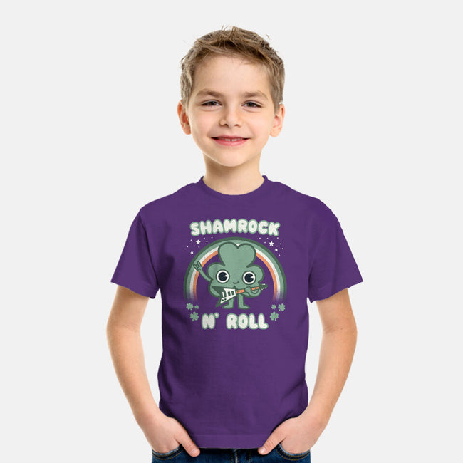 Shamrock N Roll-youth basic tee-Weird & Punderful