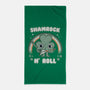 Shamrock N Roll-none beach towel-Weird & Punderful