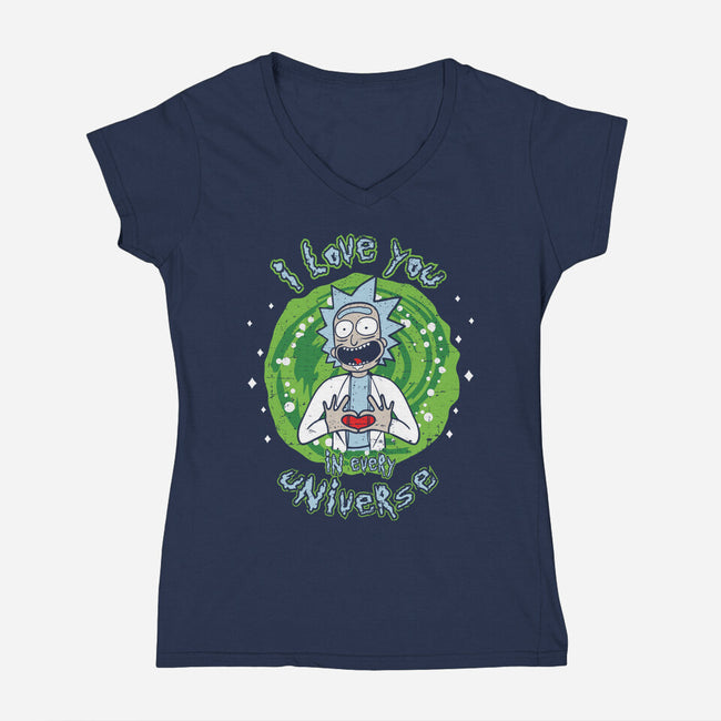 In Every Universe-womens v-neck tee-turborat14