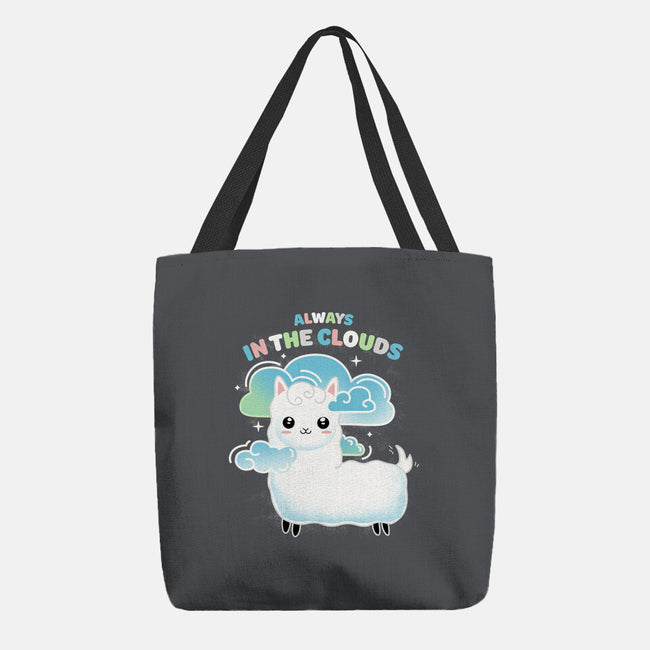 Always In The Clouds-none basic tote bag-IKILO