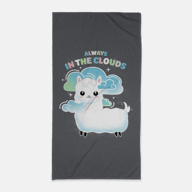 Always In The Clouds-none beach towel-IKILO