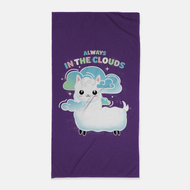 Always In The Clouds-none beach towel-IKILO