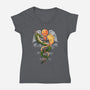 Dragon Caduceus-womens v-neck tee-Vallina84